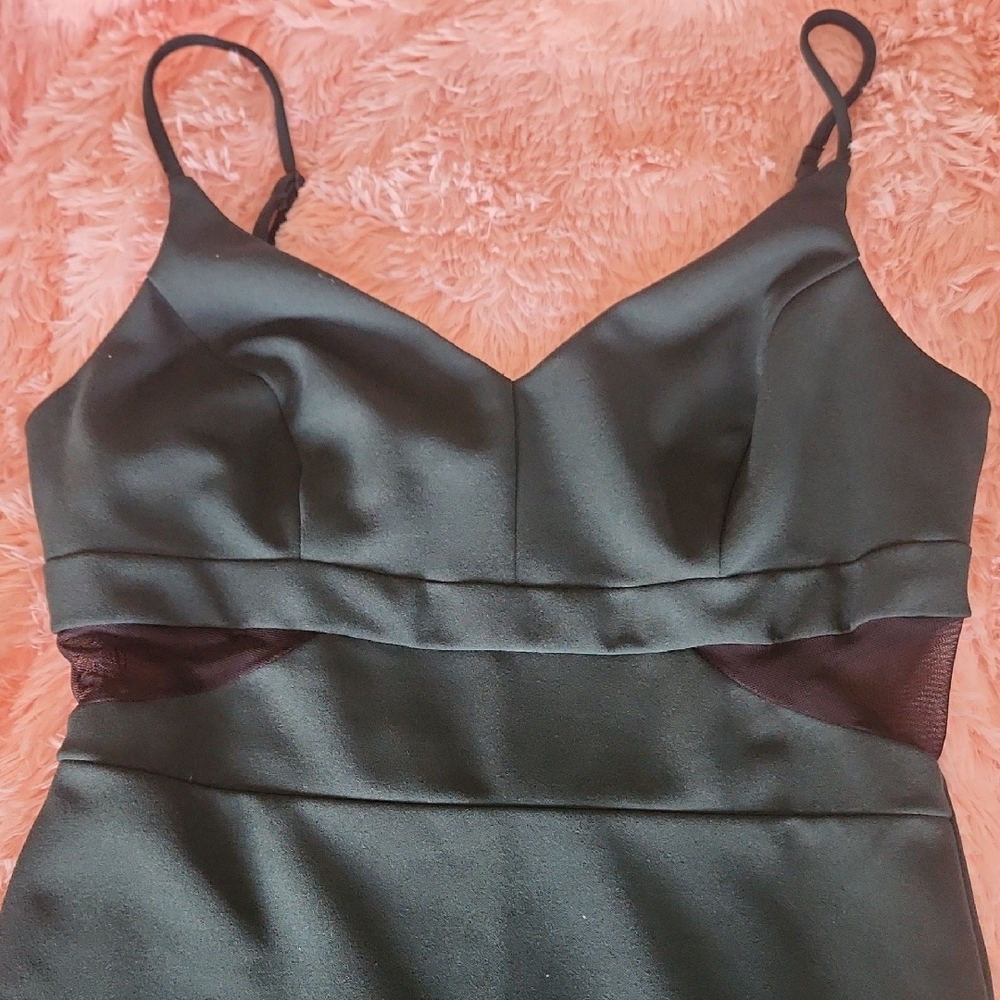 Elegant Black Satin Slip Dress - Picture 2 of 4